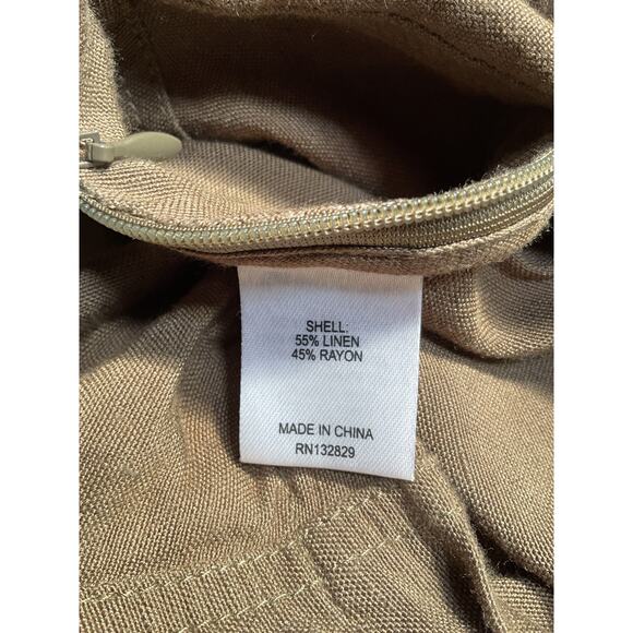 L'Academie 'The Chrisa' Green Linen Crop Blouse Size M - Picture 5 of 5